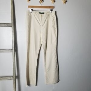 NWT RALPH LAUREN- LAUREN JEANS CO. CREAMY WHITE ALMOND PANTS SIZE 10